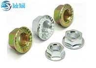 Altıgen Flanşlı Somunlar Tamamen Dişli Demir / Alaşımlı Çelik Malzeme Metrik Standardı DIN 6932